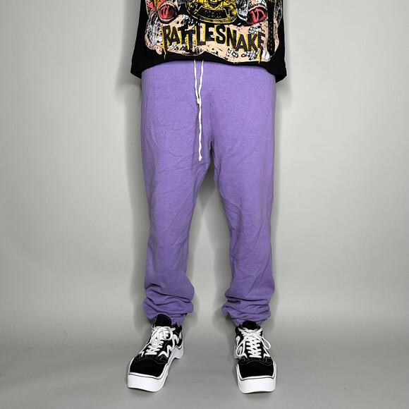 Vintage 90s Russell Sweatpants Mens XL Violet Purple Cotton Joggers - Picture 2 of 5